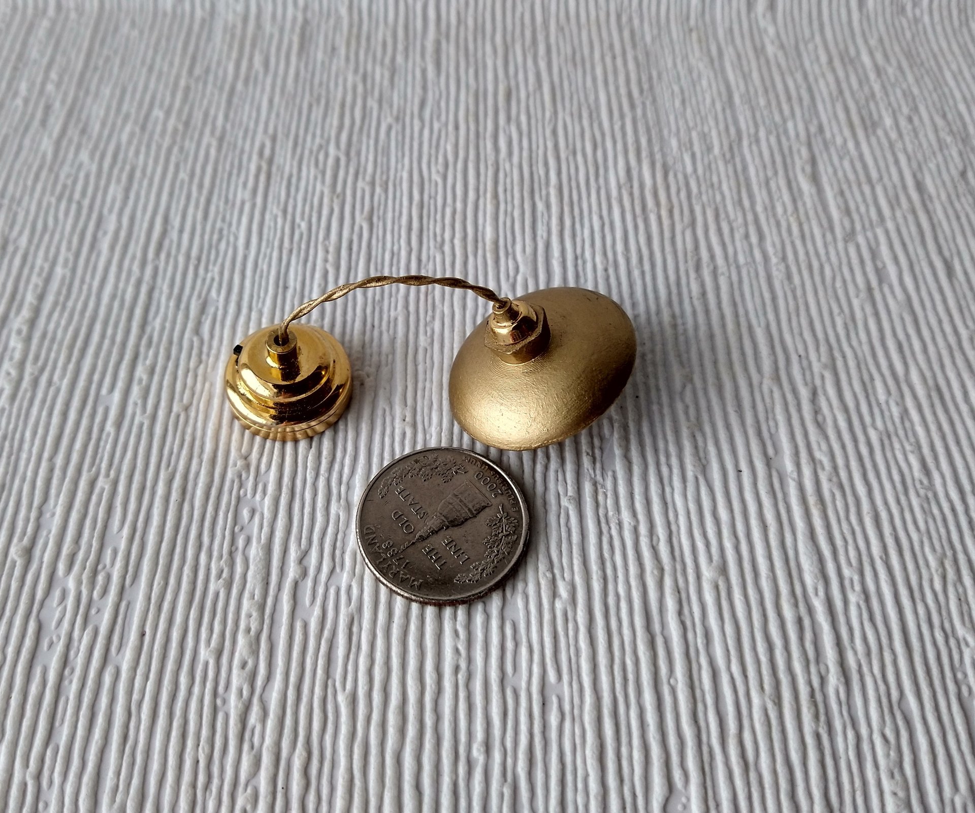 1:12 dollhouse battery operated space age inspired ceiling light Mid-century style pendant light