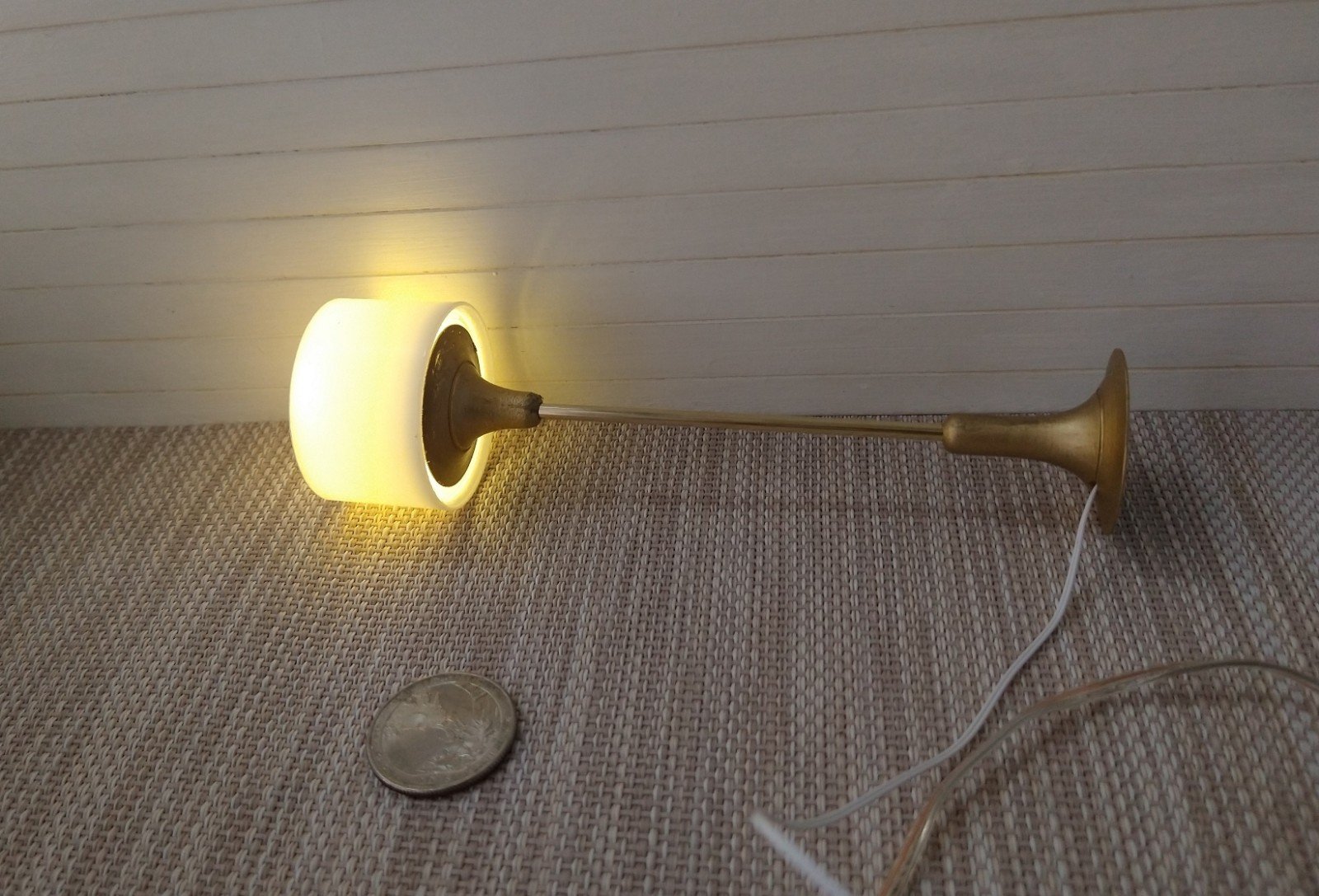 RESERVED 1:12 dollhouse miniature tulip based floor lamp MCM style floor lamp