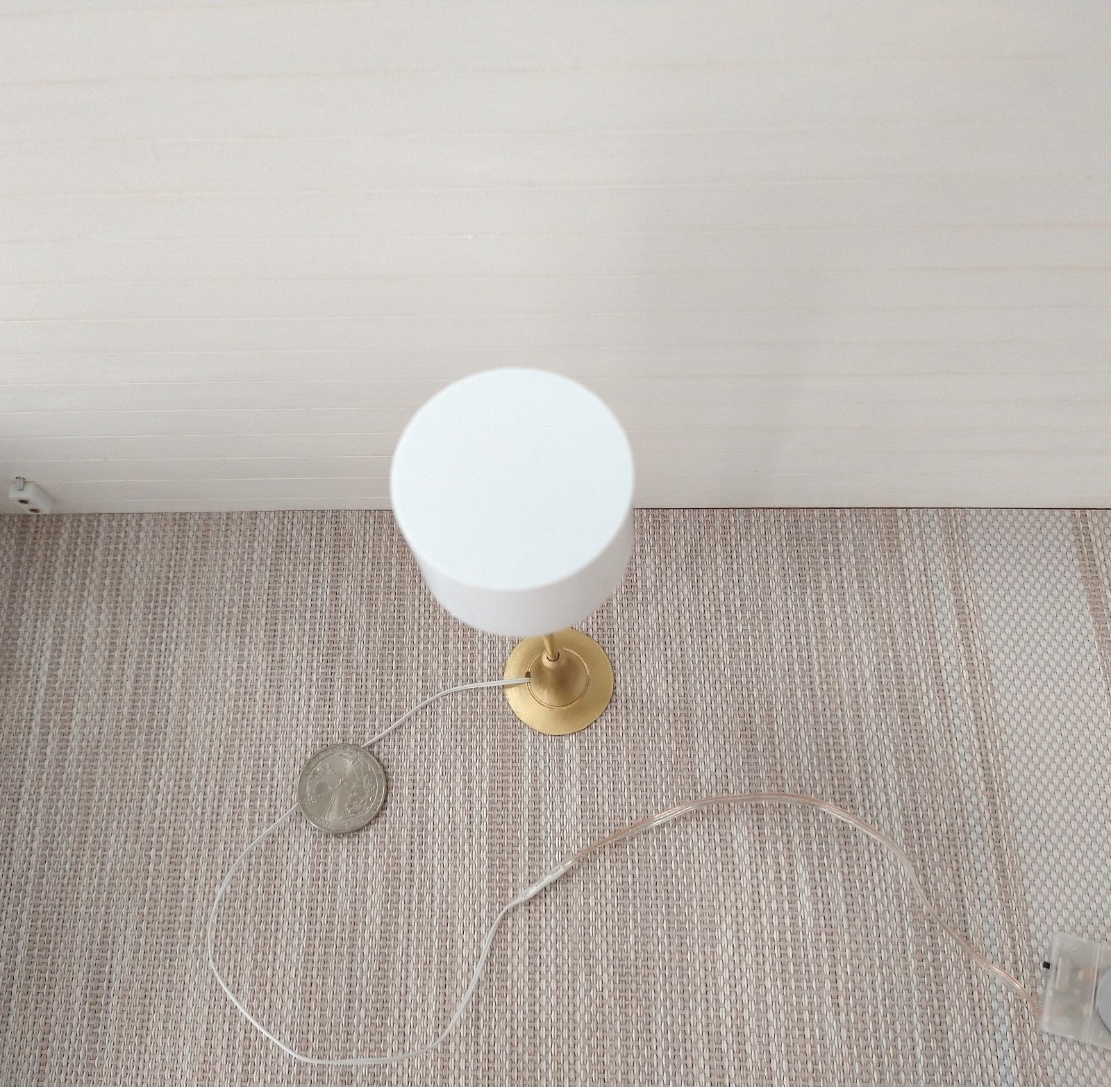 RESERVED 1:12 dollhouse miniature tulip based floor lamp MCM style floor lamp