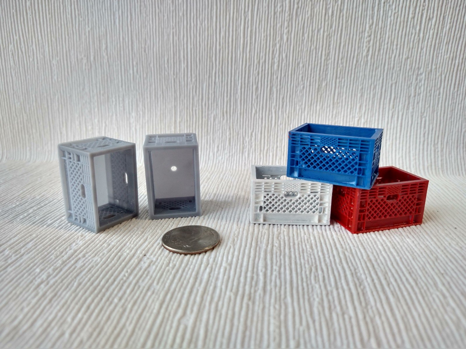 1:12 scale dollhouse storage crate Plastic look UN-PAINTED dollhouse milk crate Price is for each unit