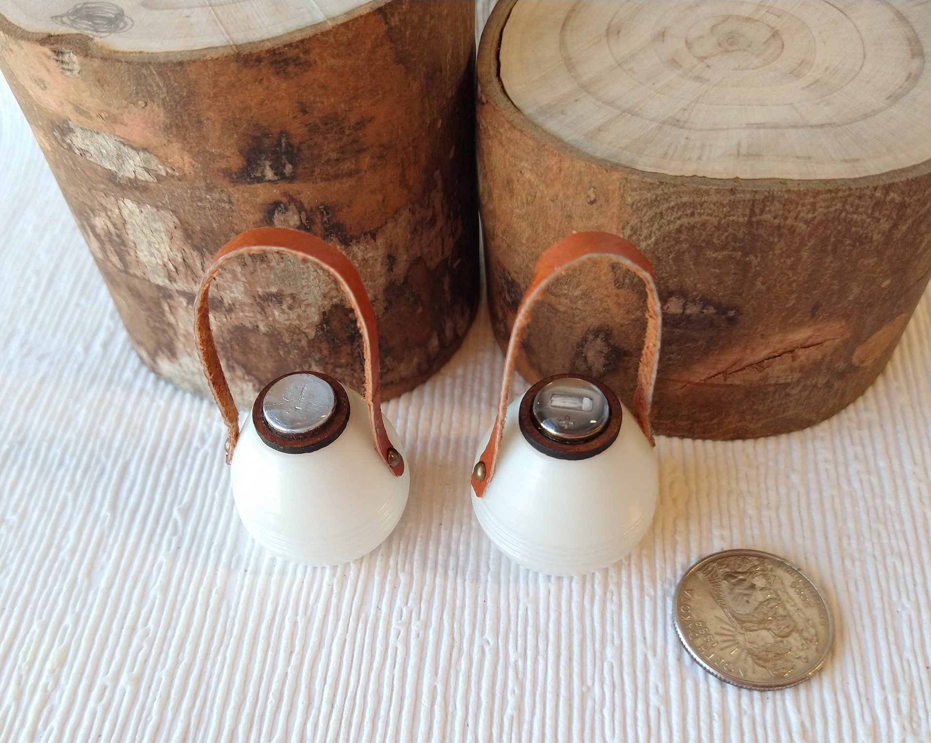 1:12 Dollhouse modern portable lantern with leather strap for outdoor patio or as lawn light Modern LED lantern Price is for EACH unit