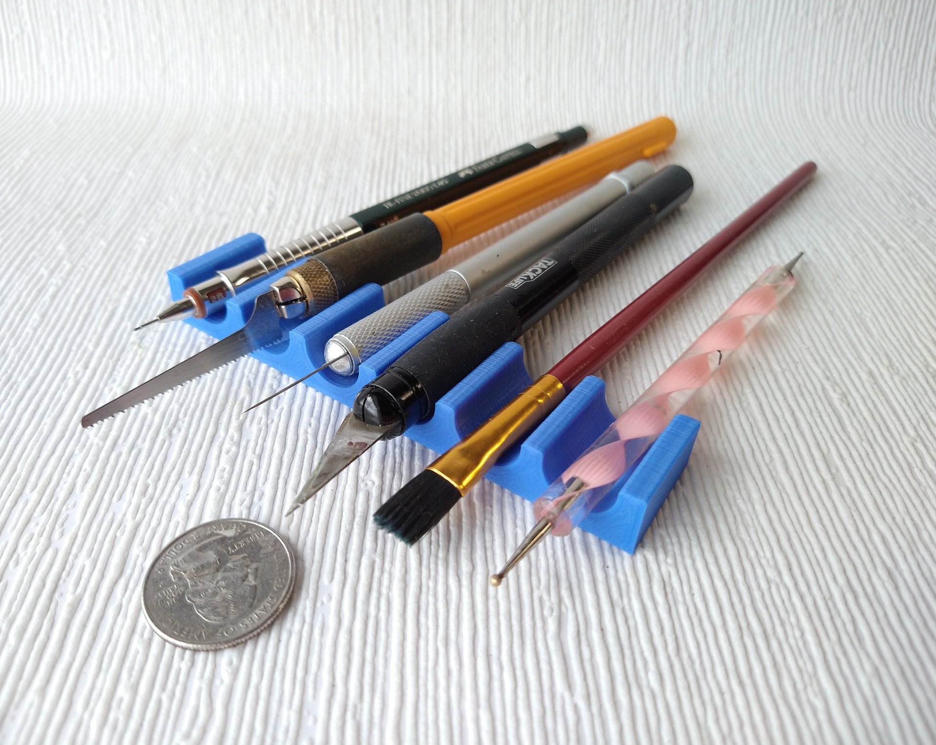 Pen rest or paint brush rest for miniaturists or hobbyists or modellers Current introductory price valid thru 2021 April 30 REF blue