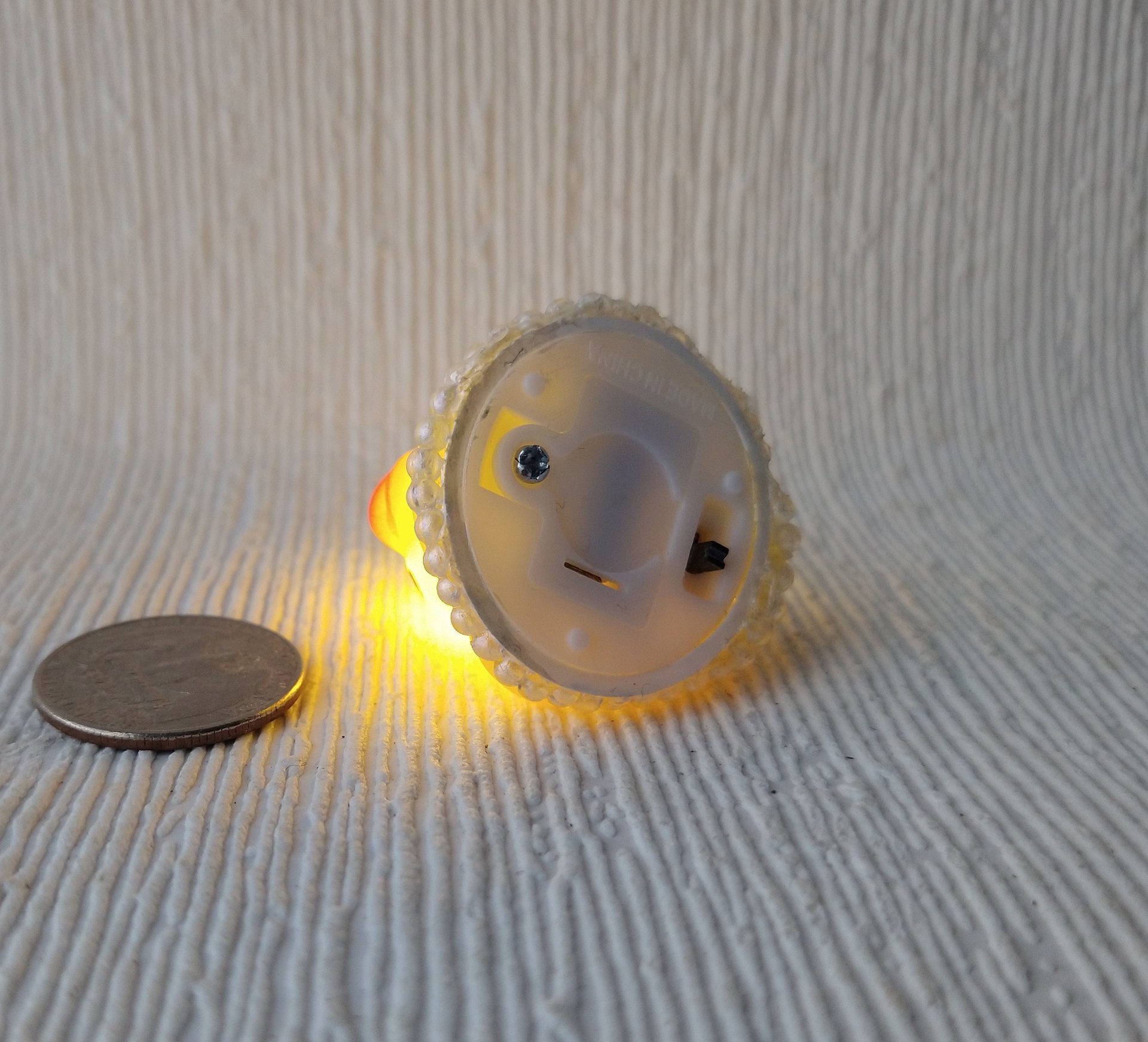 Charity sale item Battery operated yellow rubber duck lamp LED light Rubber duckie lamp for kids room 1:12 or play scale for you to decide