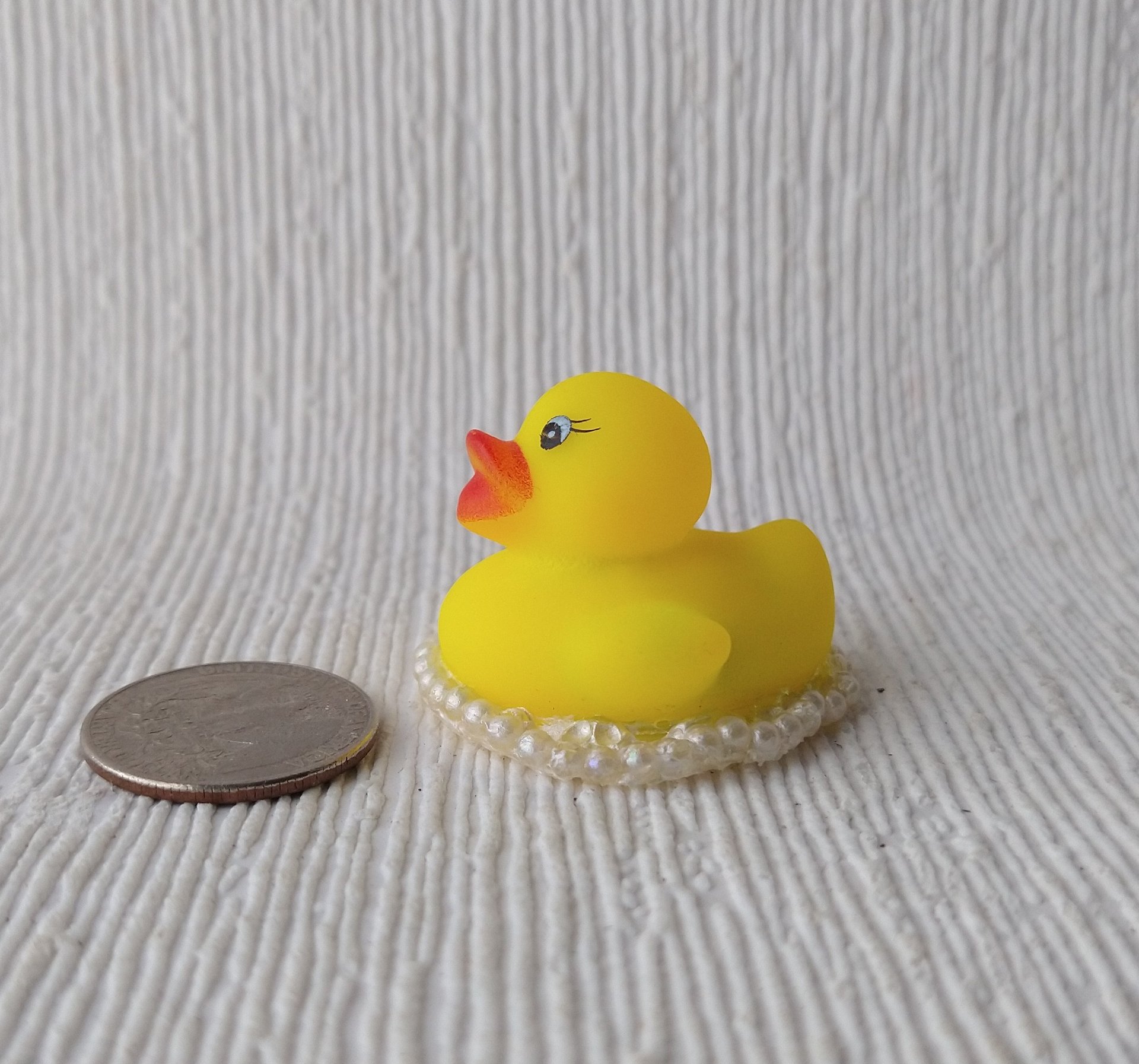 Charity sale item Battery operated yellow rubber duck lamp LED light Rubber duckie lamp for kids room 1:12 or play scale for you to decide