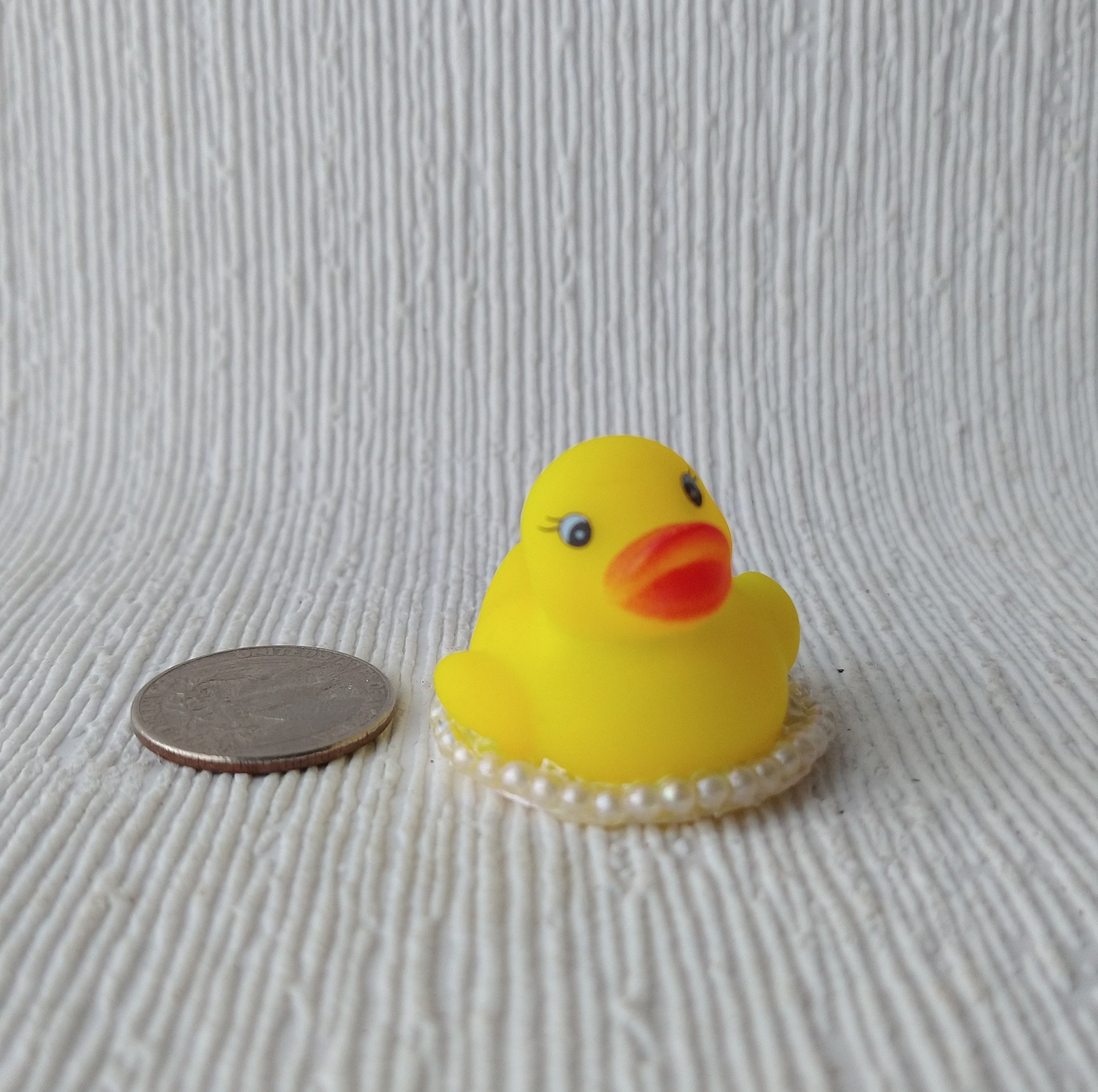 Charity sale item Battery operated yellow rubber duck lamp LED light Rubber duckie lamp for kids room 1:12 or play scale for you to decide