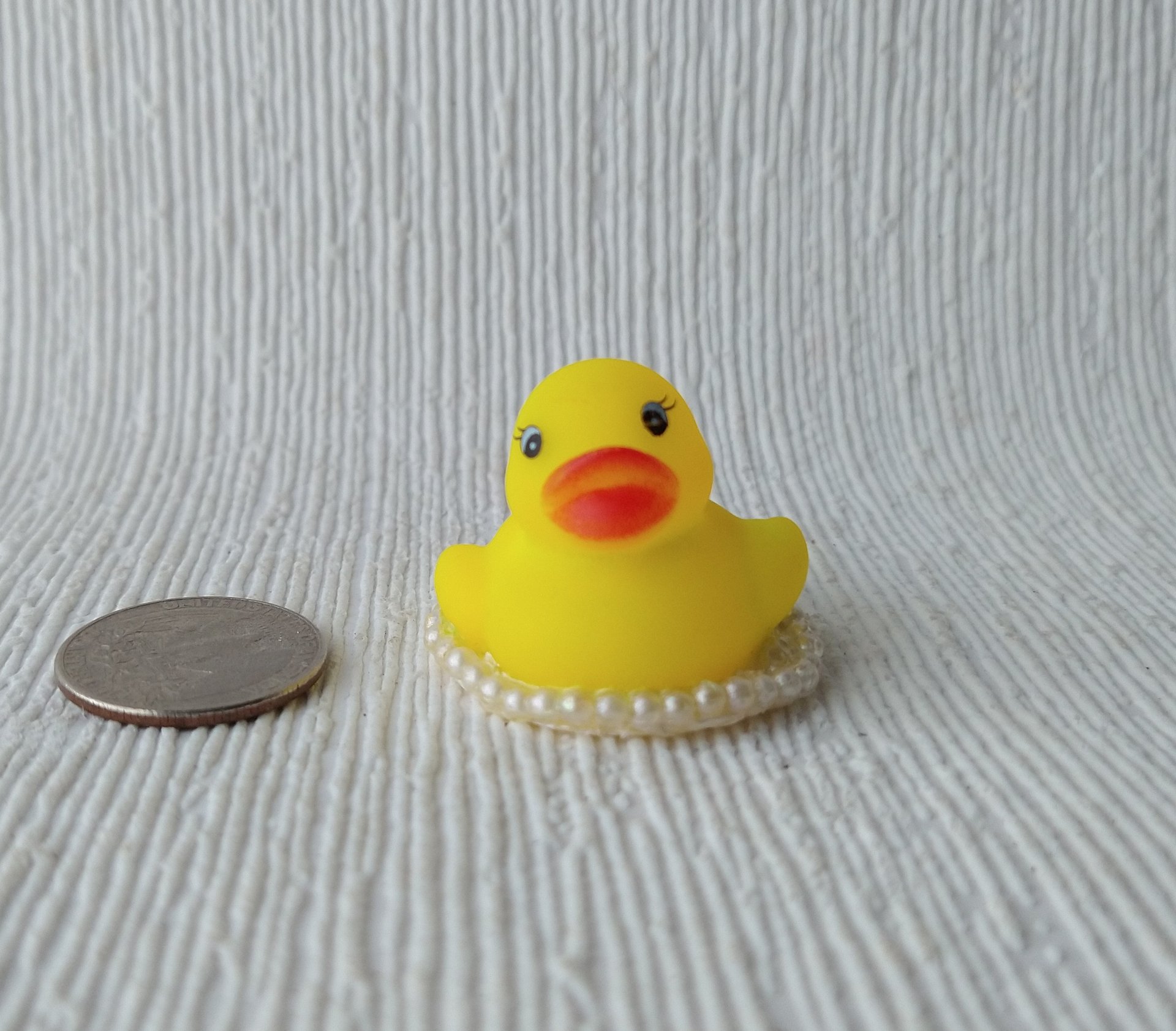Charity sale item Battery operated yellow rubber duck lamp LED light Rubber duckie lamp for kids room 1:12 or play scale for you to decide