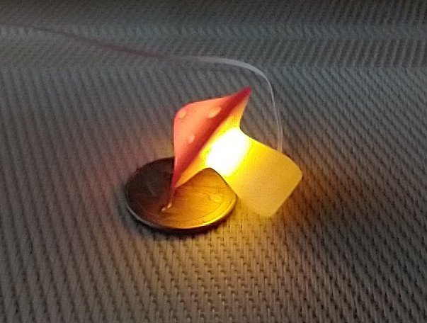 1:12 Dollhouse battery operated toadstool table lamp Kids lamp Novelty lamp Red mushroom lamp