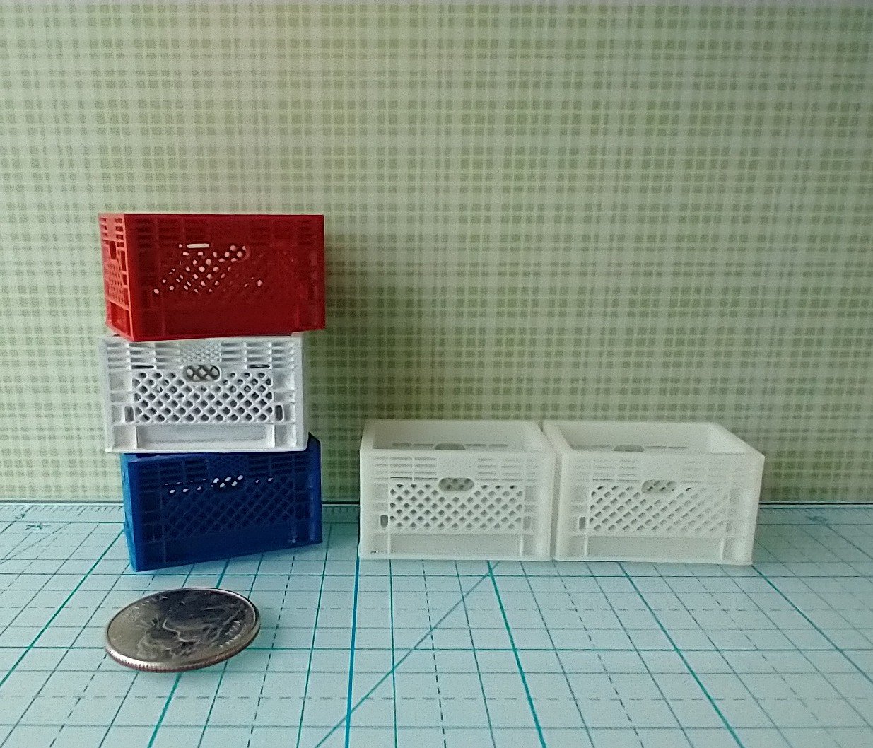 1:12 scale dollhouse storage crate Plastic look UN-PAINTED dollhouse milk crate Price is for EACH unit