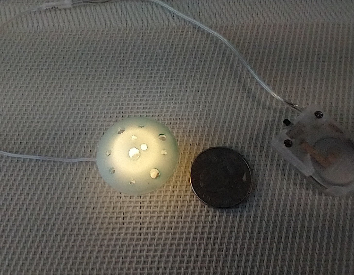 RESERVED 1:12 Dollhouse battery operated toadstool table lamp Kids lamp Novelty lamp Blue mushroom lamp