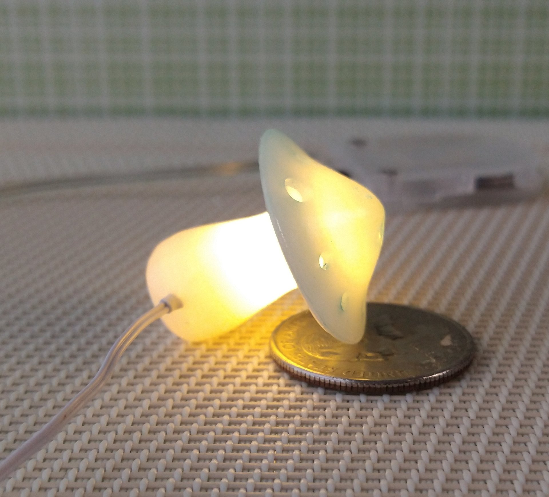 RESERVED 1:12 Dollhouse battery operated toadstool table lamp Kids lamp Novelty lamp Blue mushroom lamp