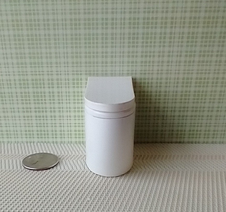 RESERVED 1:12 dollhouse miniature modern elongated toilet inspired by Japanese tankless double flush one-piece floor mount toilet