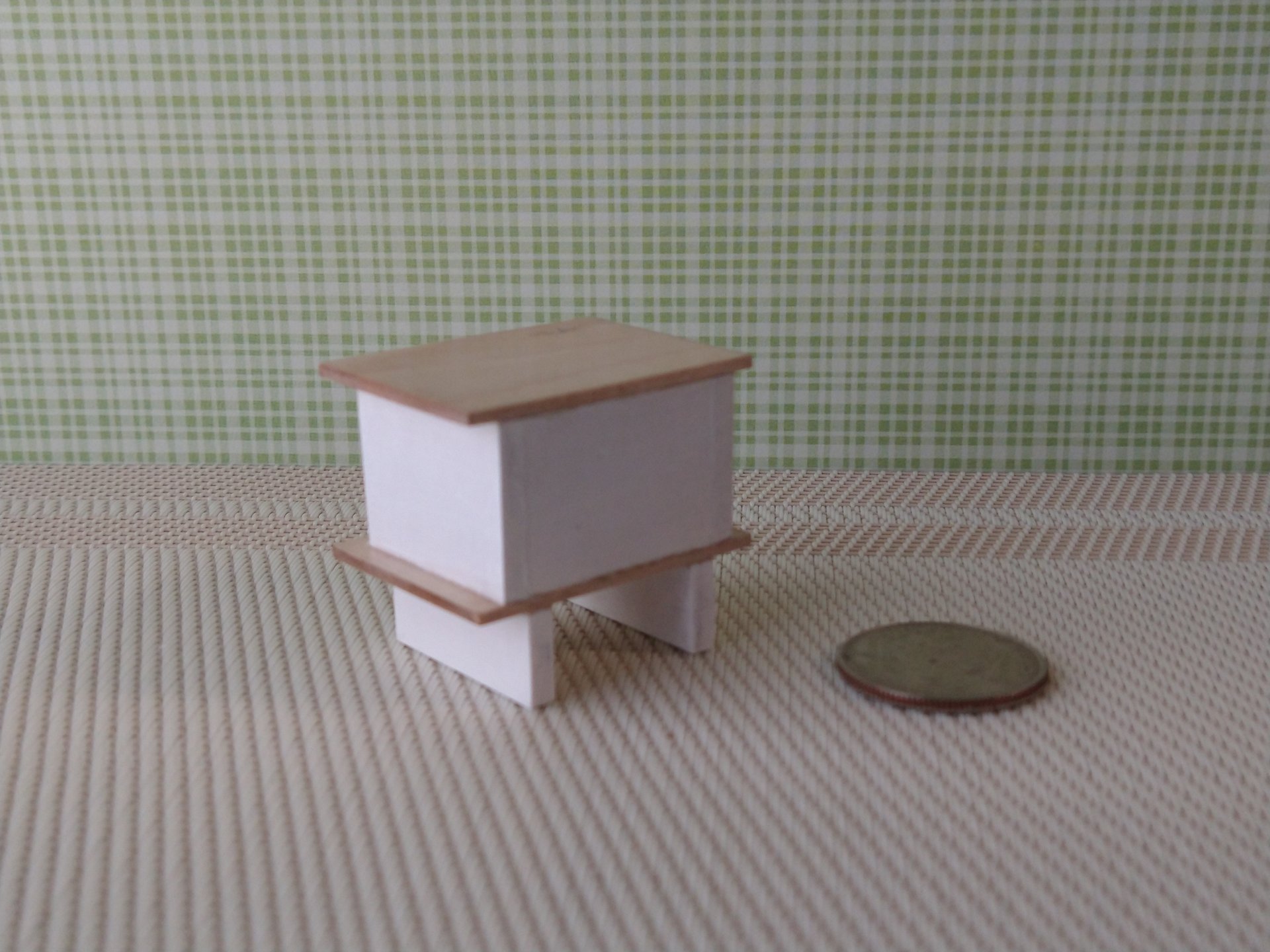 RESERVED 1:12 Dollhouse kids nightstand made from solid maple wood Nightstand cabinet with hinged door