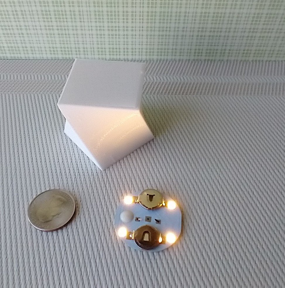 1:12 Dollhouse miniature twisted end table with acrylic mirror top AND translucent white top insert Doubles up as floor lamp Price is per unit