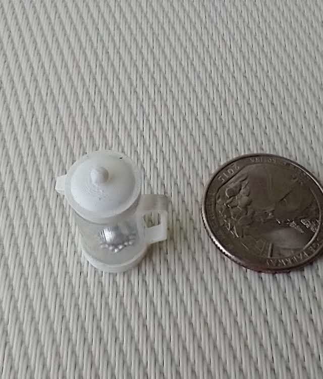 1:12 Dollhouse miniature French press coffee pot Miniature cafetiere REF White