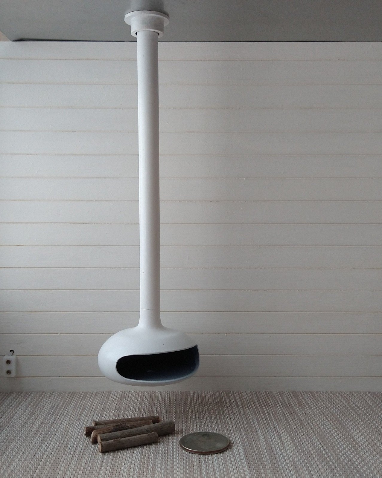 RESERVED 1:12 Dollhouse miniature white hanging modern fireplace