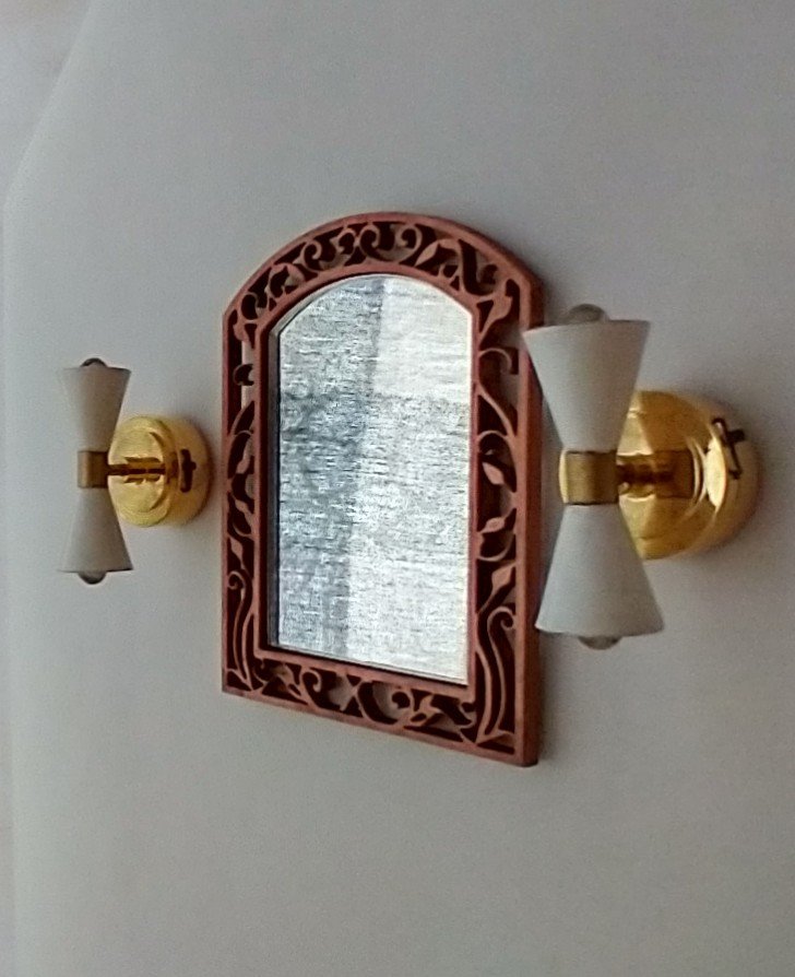 RESERVED 1:12 Dollhouse miniature double-cone sconces Battery operated LED miniature wall lamps Price is for a PAIR