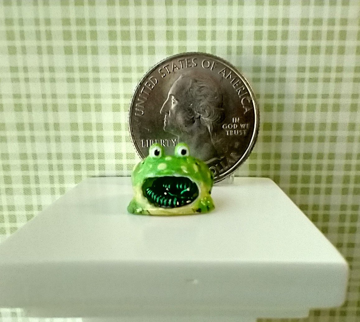 1:12 Dollhouse miniature kitchen frog scrubby holder or sponge holder