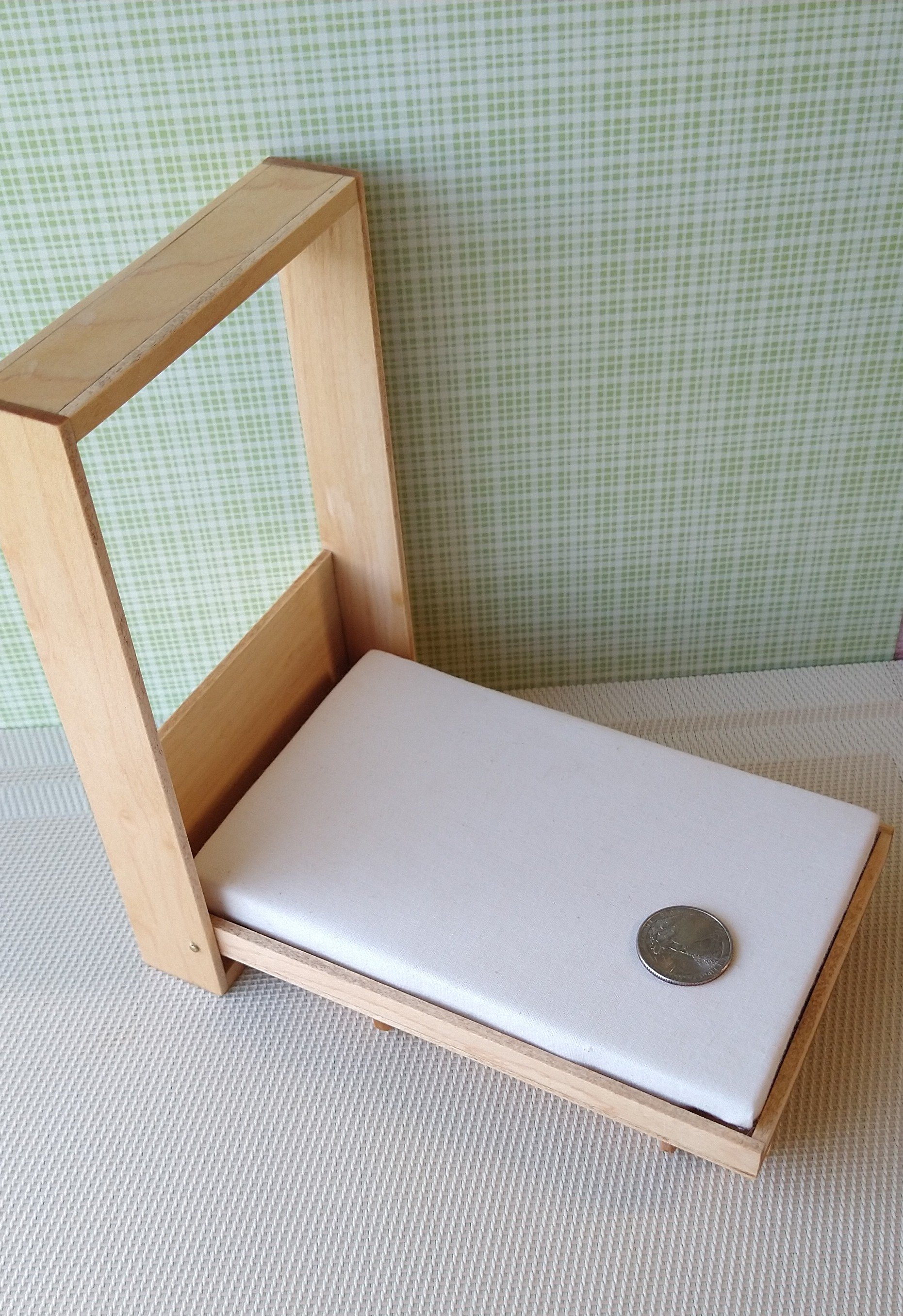 REERVED 1:12 Dollhouse miniature Murphy bed in solid hard maple Full/double fold-down bed Wall bed with shelving multi-function dolls bed