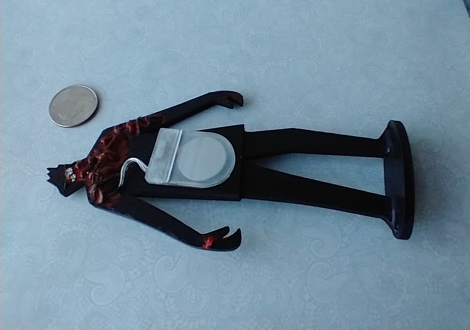 1:12 Dollhouse Halloween decor Zombie silhouette with light up red eyes Battery operated dollhouse Halloween lawn decor Jar lantern NOT included