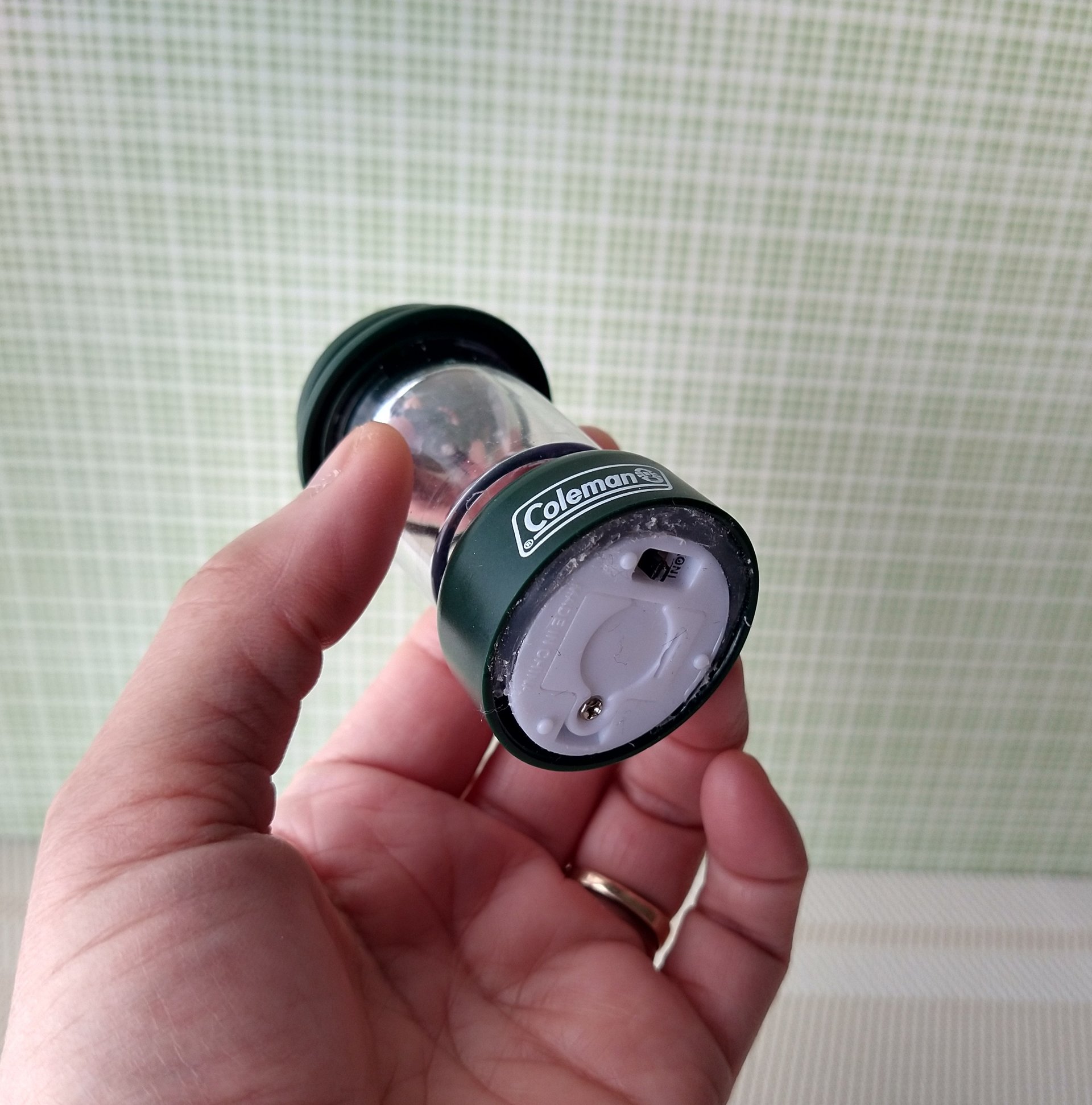 Battery operated miniature Coleman camping or LED lantern