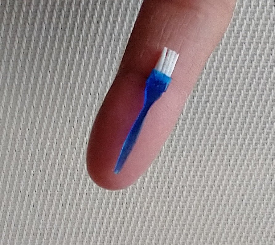 1:12 Dollhouse BBQ basting brush Faux silicone basting brush for kitchen or grilling REF Blue handle white bristles PRICE is for EACH