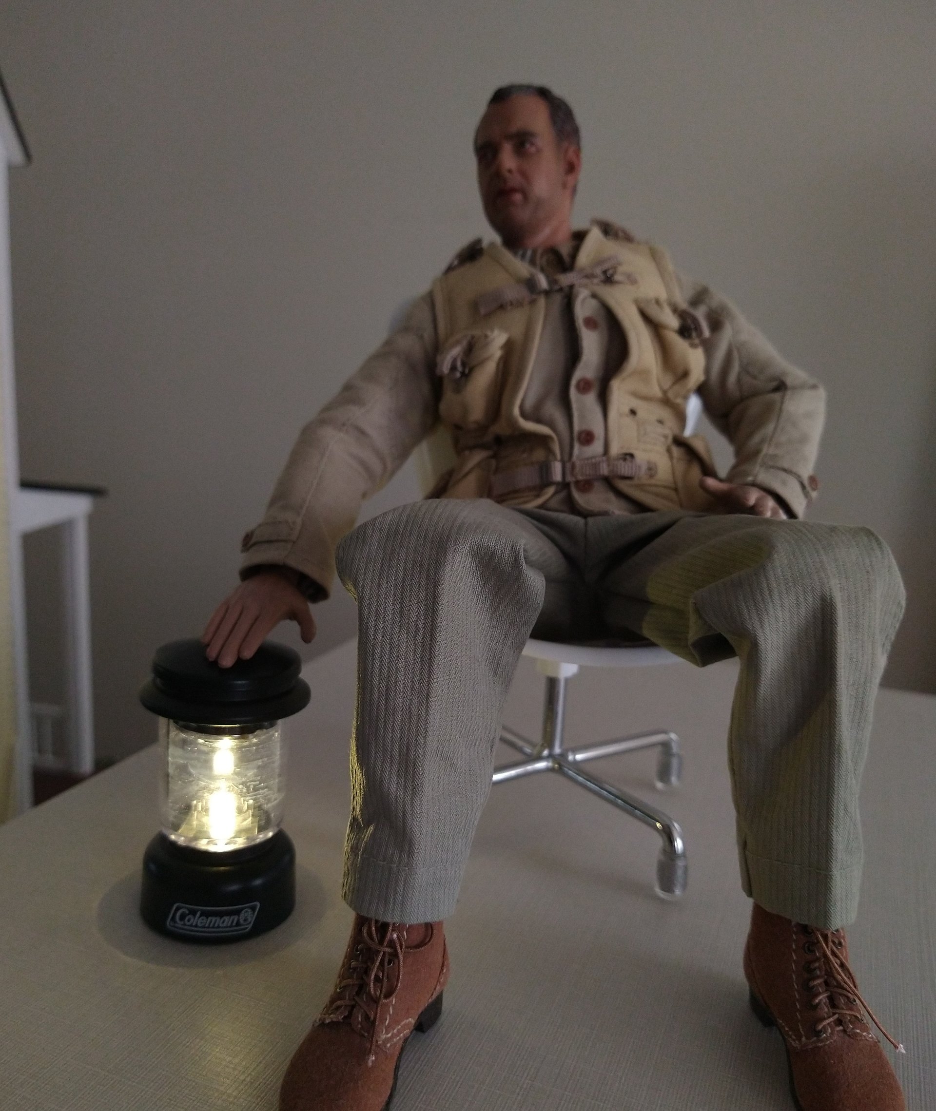 Battery operated miniature Coleman camping or LED lantern