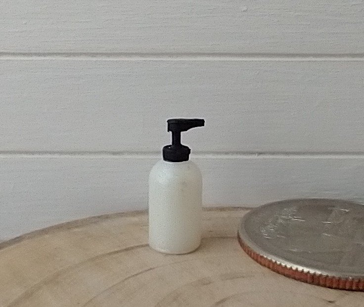 1:12 Dollhouse miniature hand soap or hand lotion Price is for EACH unit REF Pearl white