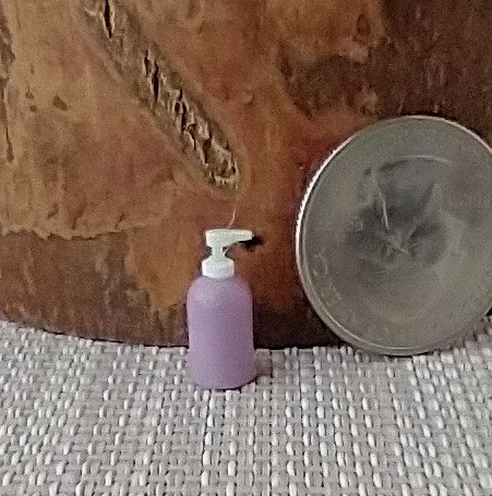 1:12 Dollhouse miniature hand soap or hand lotion Price is for EACH unit REF Light purple