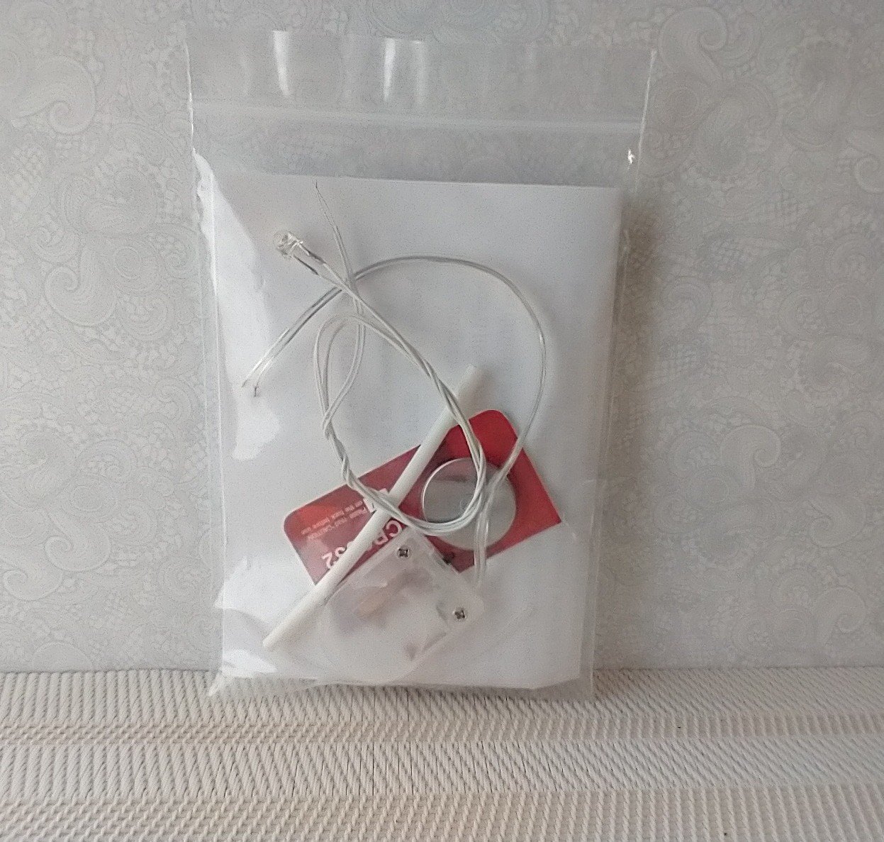 DIY supplies for making miniature lamps or projects with wired LED + battery pack with switch + heat shrink tubes + battery PRICE is for EACH set