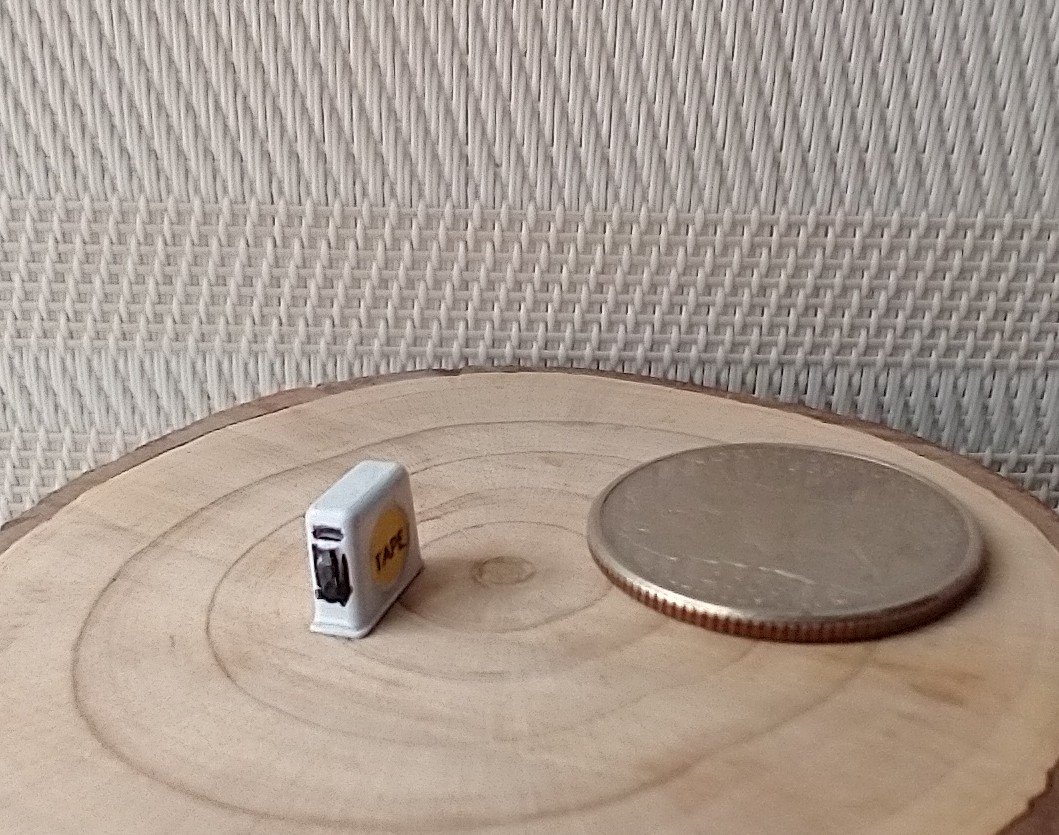 1:12 Dollhouse miniature tape measure for mini DIYer or garage workshop REF White Price is for EACH