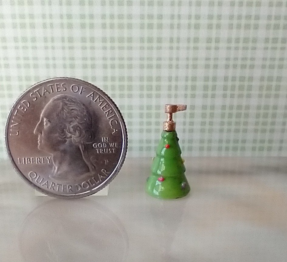 1:12 dollhouse miniature holiday themed hand soap dispenser Christmas hand soap dispenser for kitchen or bath REF Christmas tree