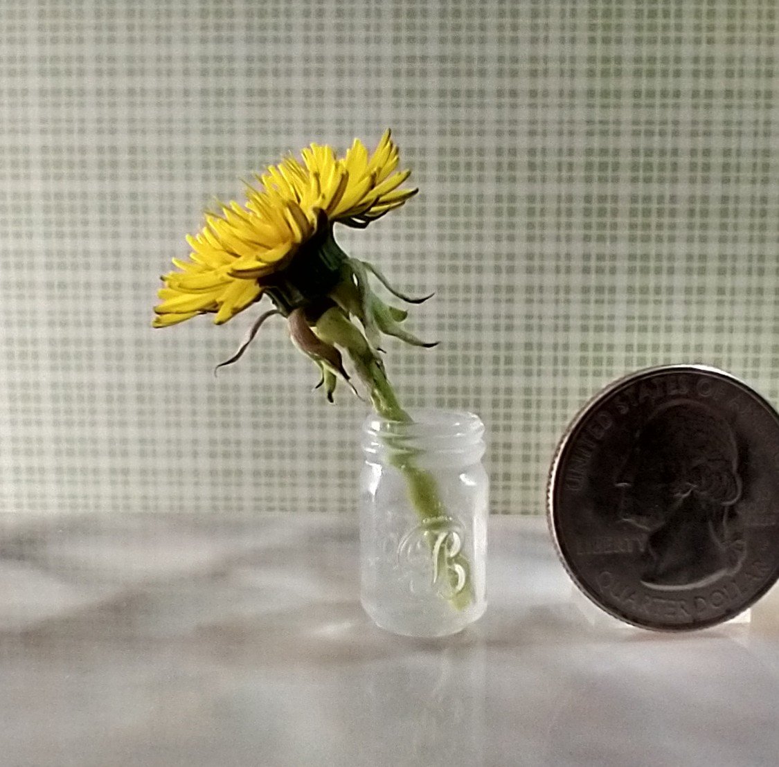 1:12 Dollhouse miniature mason jar inspired glassware no handle DIY supply Price is for EACH REF Clear jar vase