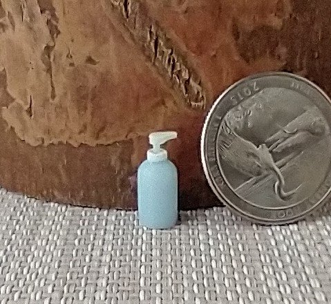 1:12 Dollhouse miniature hand soap or hand lotion Price is for EACH unit REF Baby blue