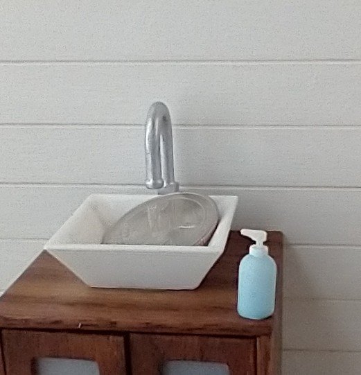 1:12 Dollhouse miniature hand soap or hand lotion Price is for EACH unit REF Baby blue