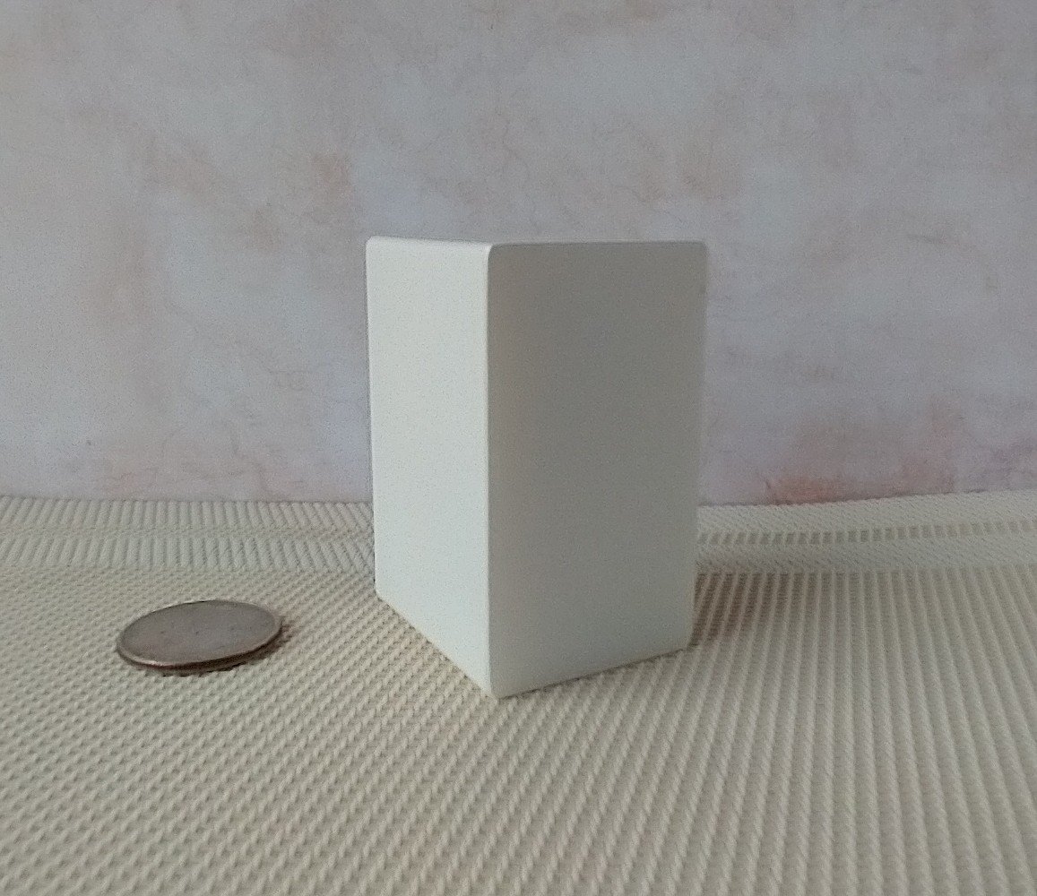 1:12 Dollhouse 2-drawer filing cabinet with rounded corners contemporary style for mini home office or craft room REF Turquoise filing