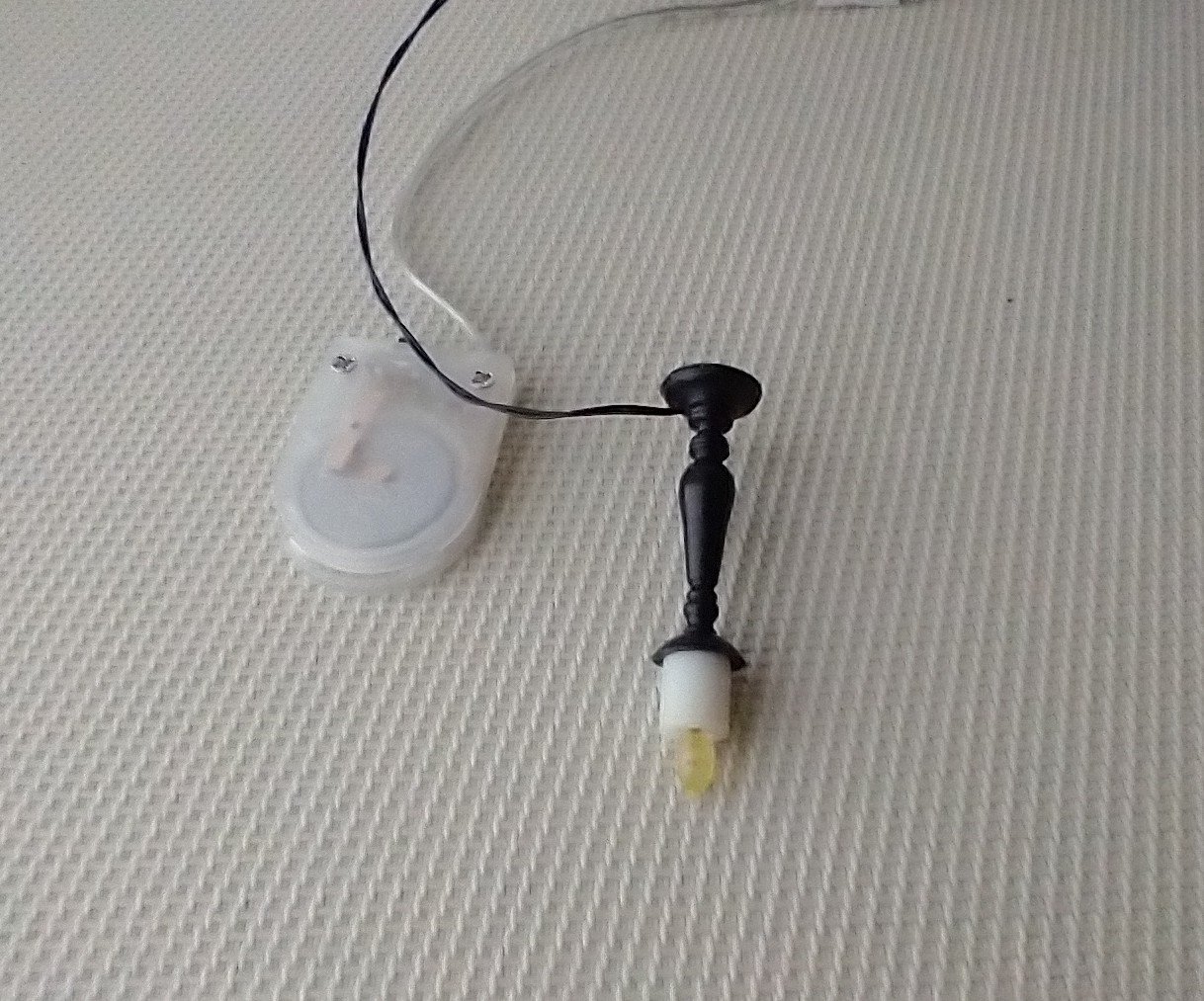 1:12 Dollhouse slender candlestick with flickering flame Battery operated light up candle battery operated candle REF Medium