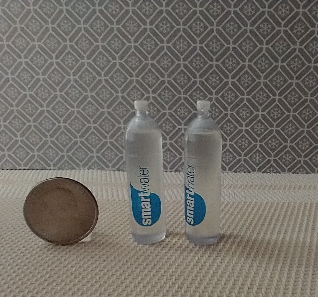 1:6 Playscale dollhouse miniature bottled water Tall bottle of drinking water in 6th scale