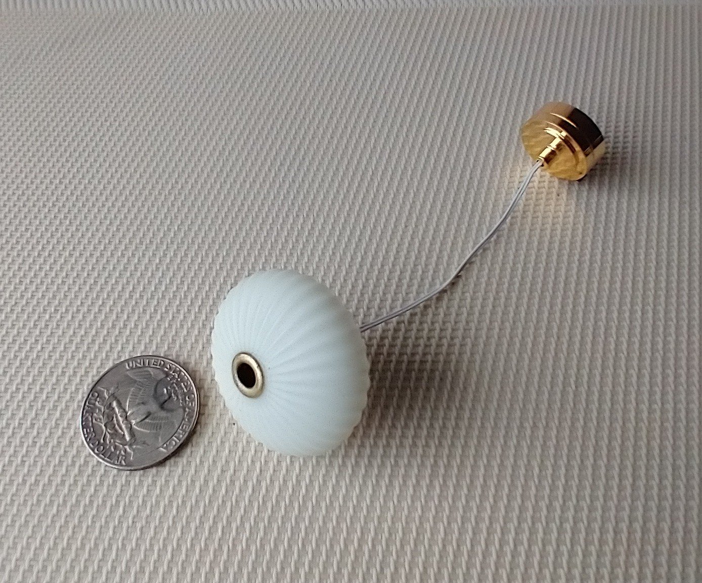 1:12 scale dollhouse MCM styled pendant light Cocoon ceiling light Battery operated mid-century inspired light REF Bubble