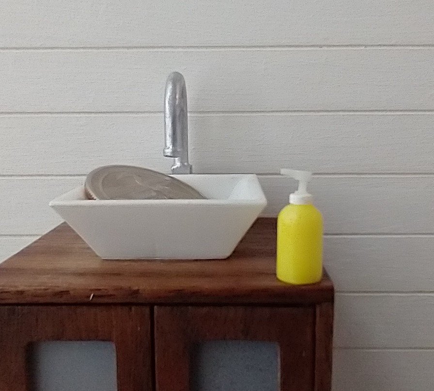 1:12 Dollhouse miniature hand soap or hand lotion Price is for EACH unit REF Yellow