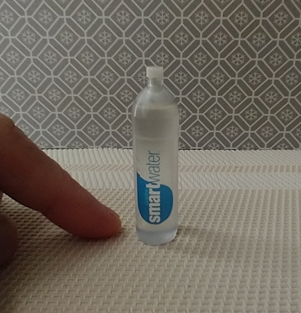 1:6 Playscale dollhouse miniature bottled water Tall bottle of drinking water in 6th scale