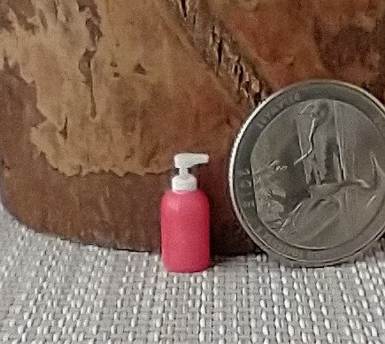 1:12 Dollhouse miniature hand soap or hand lotion Price is for EACH unit REF Red