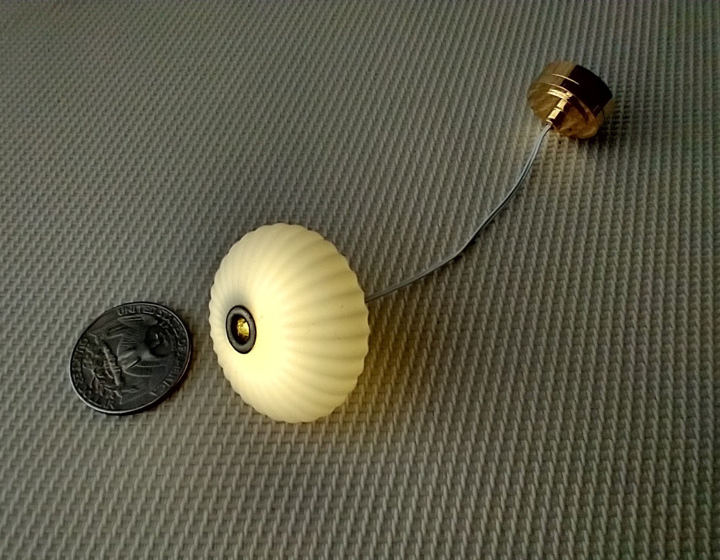 1:12 scale dollhouse MCM styled pendant light Cocoon ceiling light Battery operated mid-century inspired light REF Bubble