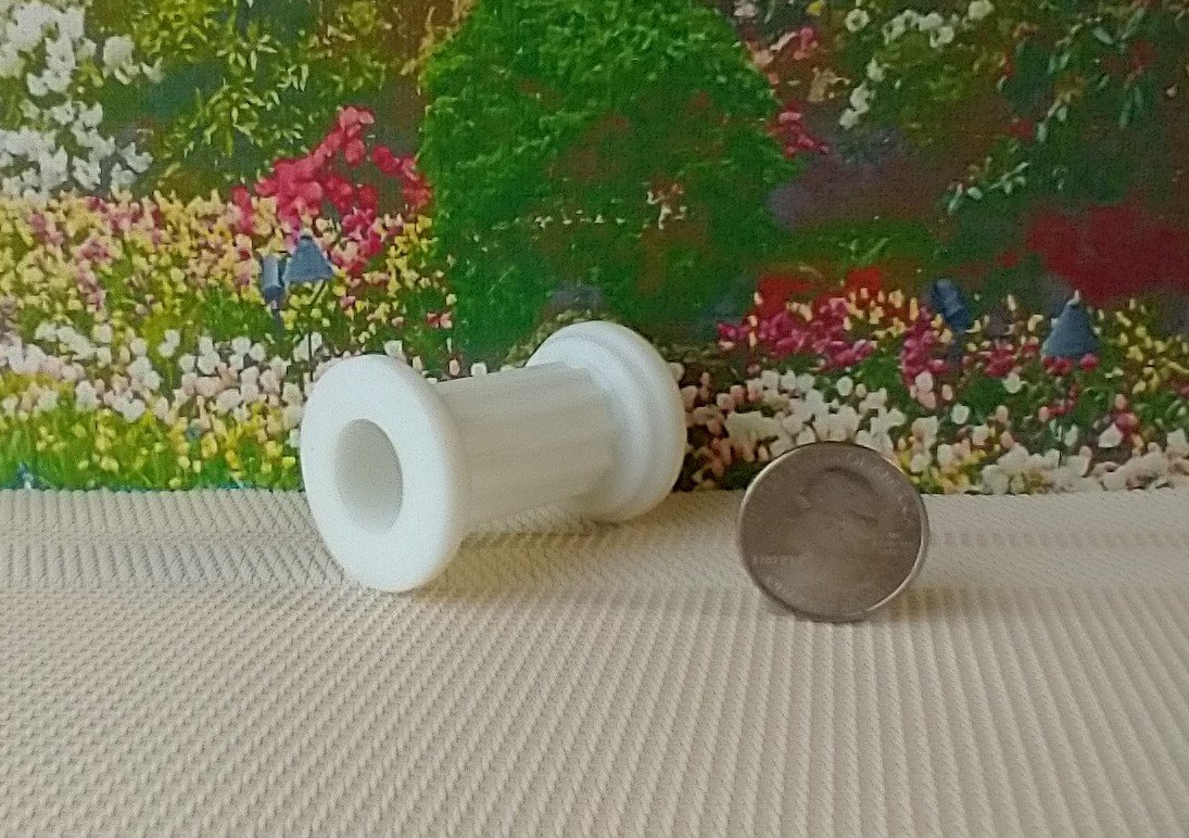 1:12 Dollhouse garden pedestal Battery operated lighted pedestal as plant stand or display stand or patio side table Price is for ONE unit REF Fluted