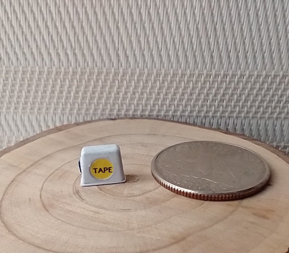 1:12 Dollhouse miniature tape measure for mini DIYer or garage workshop REF White Price is for EACH