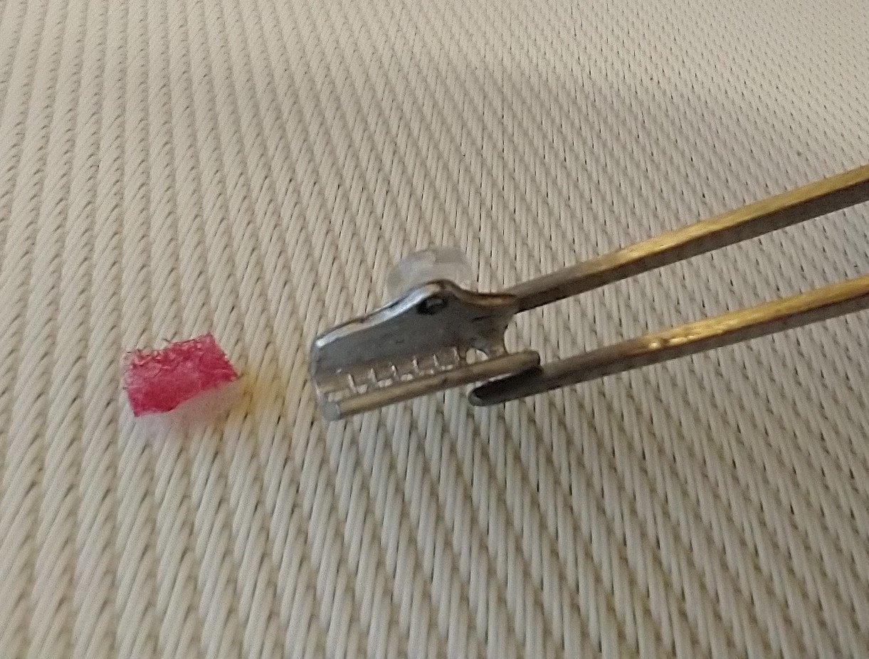 1:12 Dollhouse kitchen sink sponge holder with faux suction cup comes with one pink sponge Brush sold separately