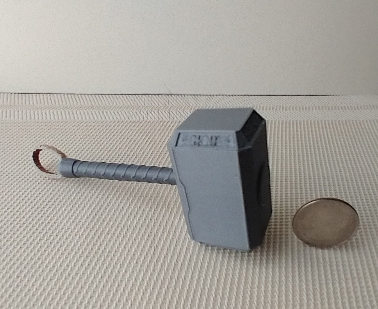 3D printed in PLA miniature God of Thunder hammer unfinished