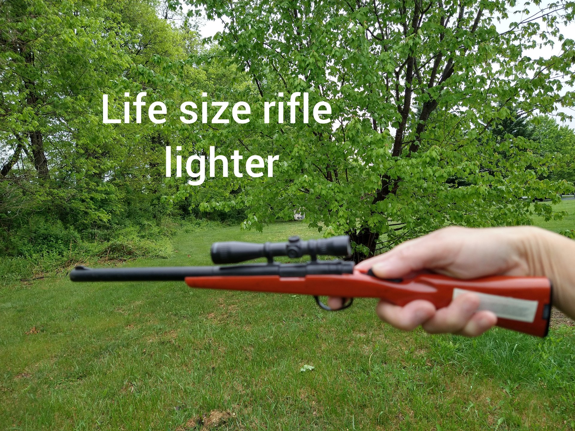 1:12 scale dollhouse rifle BBQ grill lighter Shotgun gas lighter NON-working