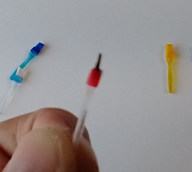 1:12 Dollhouse BBQ basting brush Faux silicone basting brush for kitchen or grilling REF Clear handle black bristles PRICE is for EACH