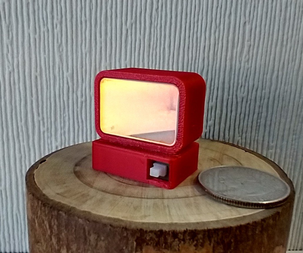 1:12 Dollhouse LOVE light box Battery operated Valentine's decor All-season lighted box No external wires REF Red box frame