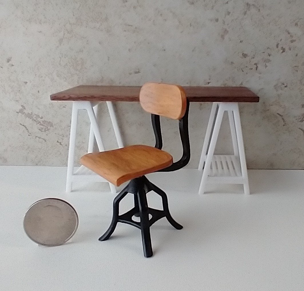 1:12 Dollhouse miniature office chair desk chair farmhouse style